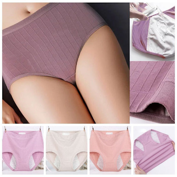 Menstruationsunderbukser Plus Size Bomuldstrusser 4XLBEAN PINK BEAN 4XLBean Pink