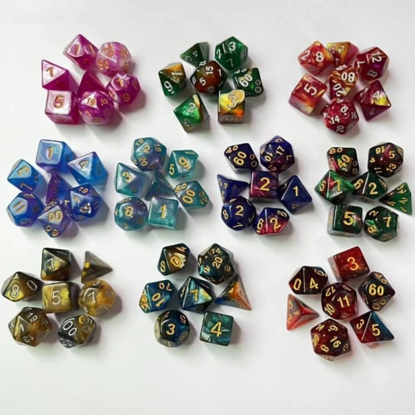 7 kpl / set DND Dice Polyhedral Dice 01 01 01