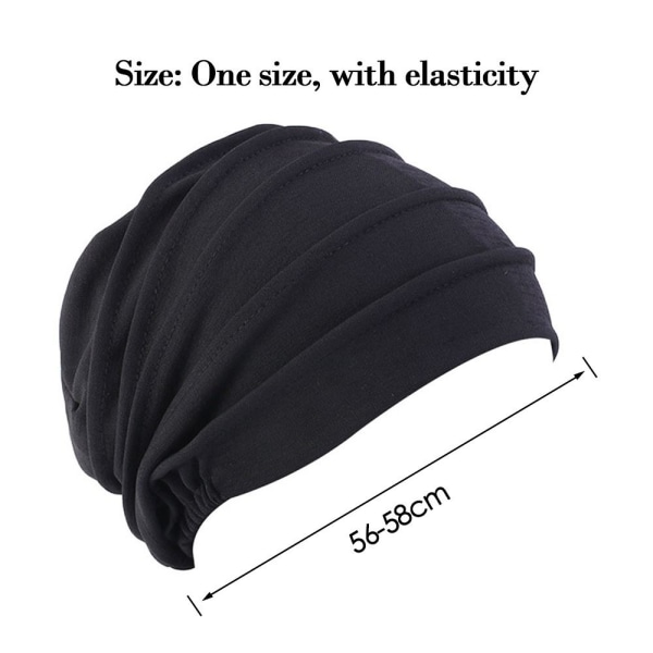 Dame Cotton Hat Slouch Beanies SVART Black