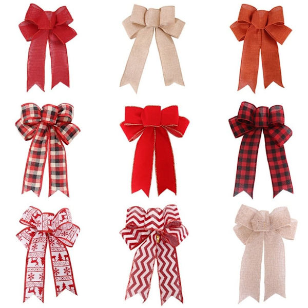 3st Julrosetter Ribbon Bows 2 2 2