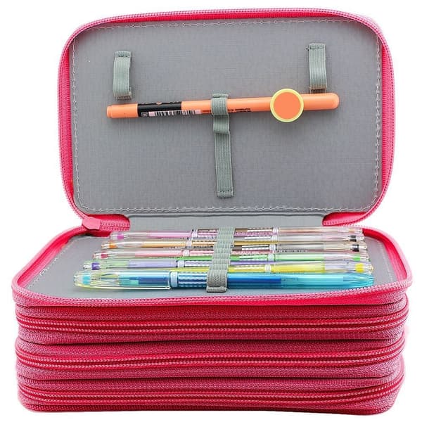 3 Layer Pen Bag Drawing Pen Bag GRÅ Gray
