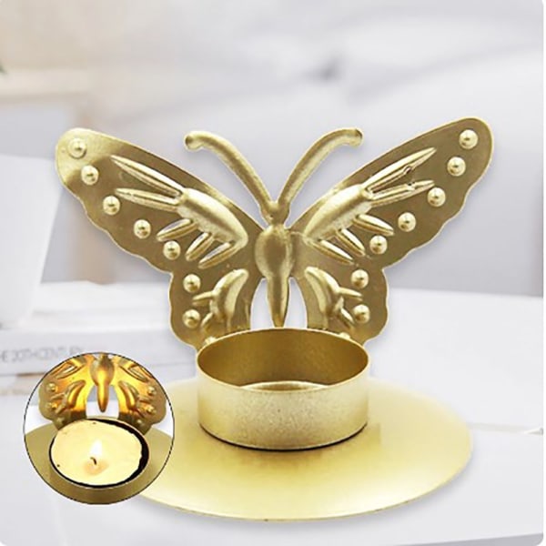 Golden Butterfly Ljusstake Ljusstake Ljus Cup