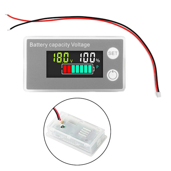 Batterikapasitetsindikator Digital voltmeter D D D