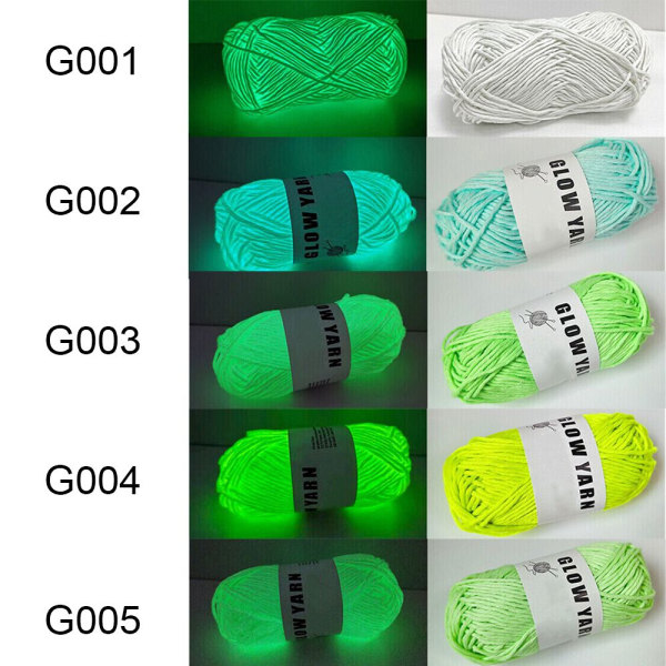 Luminous Chunky Yarn Glow in the Dark G001 G001