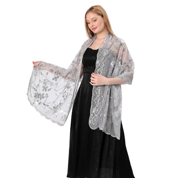 Iltapuvut Huivi Lady Cape Wraps SILVER SILVER Silver