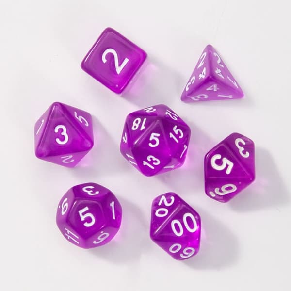 Terning Sett Spill Terninger LILLA purple
