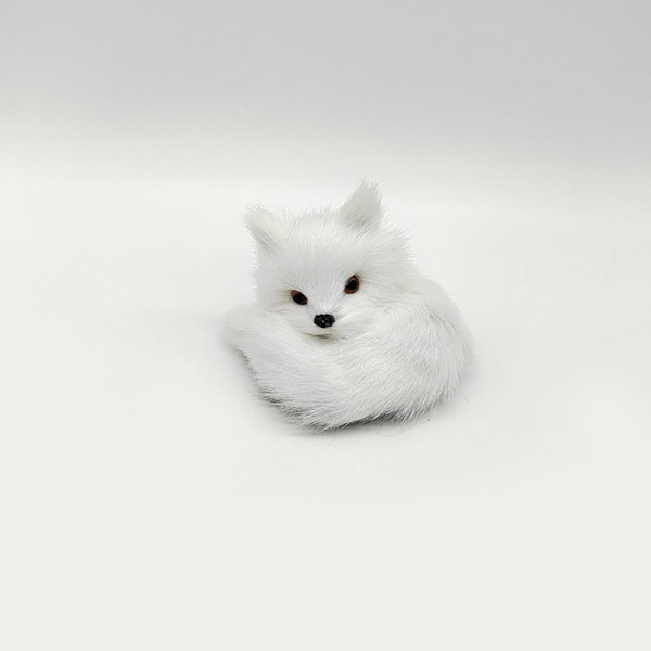 Simulaatio Furry Fox Malli Kettu Figuurit VALKOINEN C C White C-C