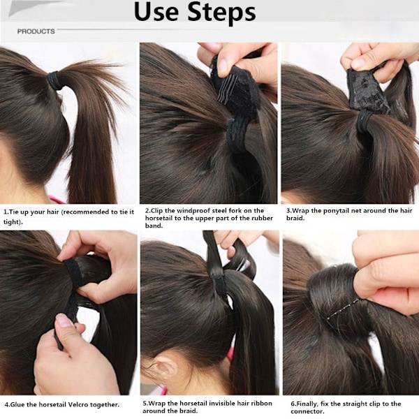 23,6&quot; Wrap Around Ponytail Hair Synthetic Extensions TYP 2 Type 2