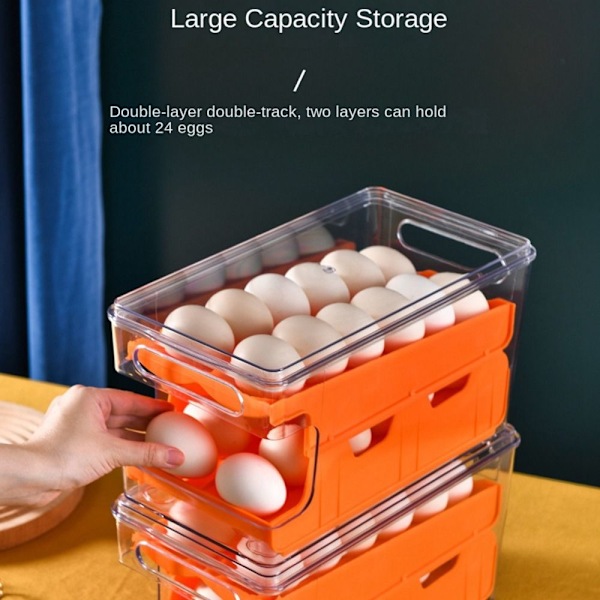 Egg Oppbevaringsboks Eggebrett ORANSJE Orange