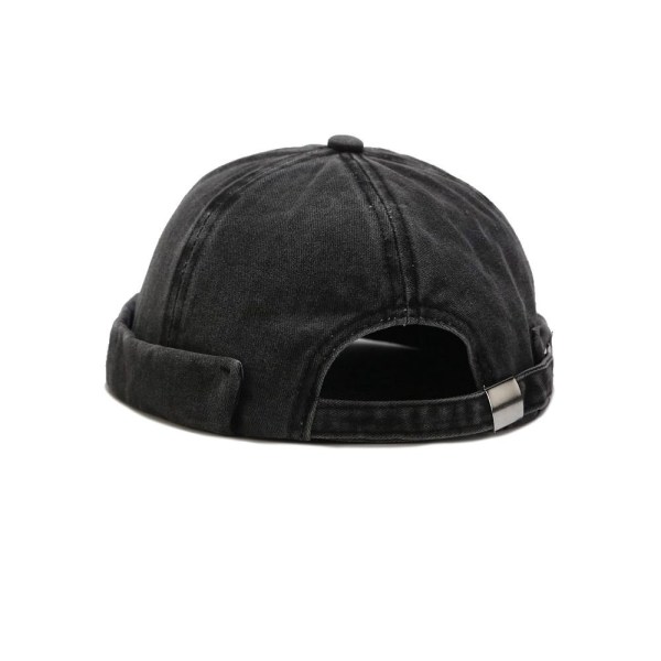 Brimless Docker Cap Skullcap Hatte SORT black