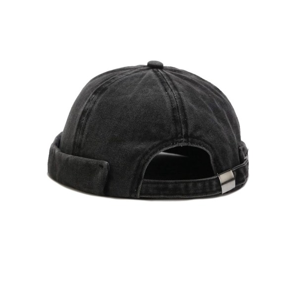 Docker-caps uten skygge Skullcap-hatter SVART black