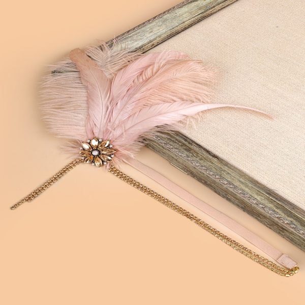 Feather Hair Band Flapper Pandebånd GRØN Green