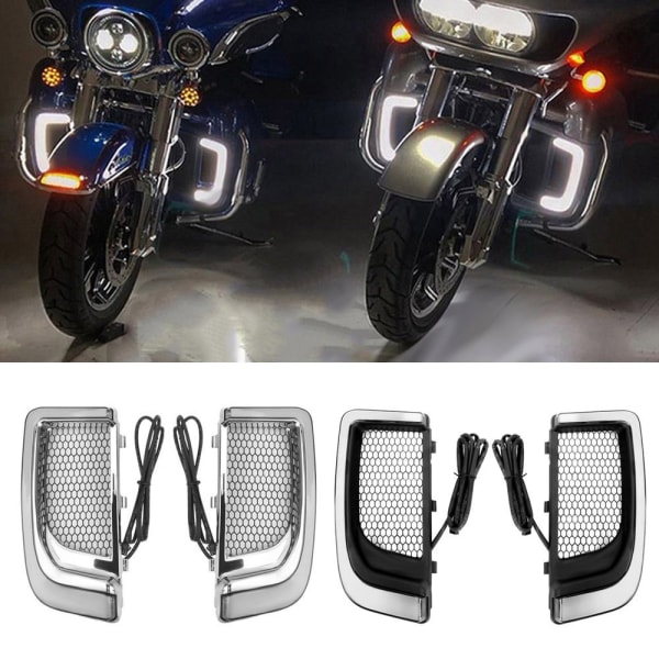 Motorsykkel LED-lys Blinklys SVART black 5e06 | black | Fyndiq