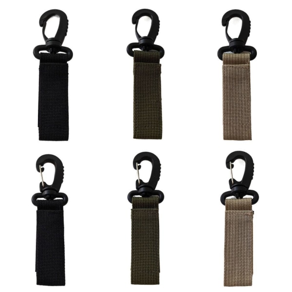 4 stk Webbing ryggsekk stropp Quickdraw karabiner SVART STIL 1 Black Style 1-Style 1