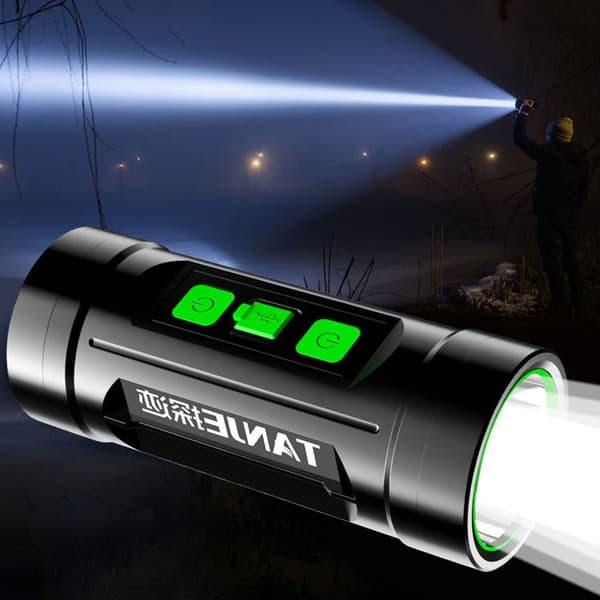 LED-taskulamppu USB -ladattava valonheitin