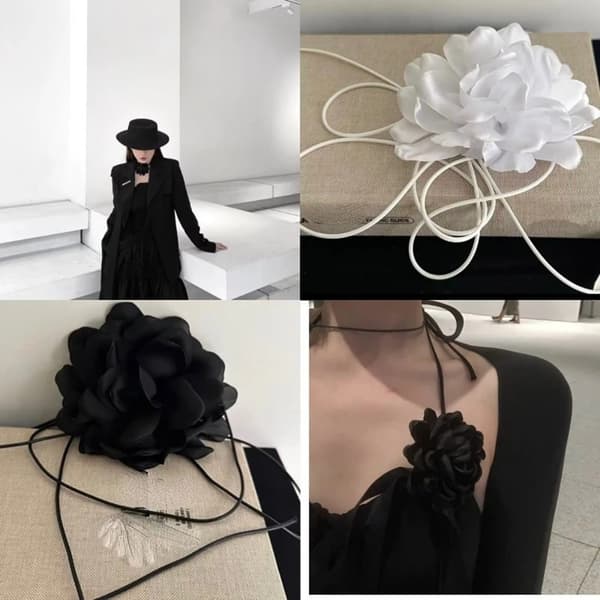 Halskæde Blomsterhalskæder SORT black