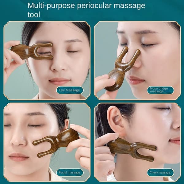 2kpl Acupoint Massage Stick -kasvohierontalaite A A A