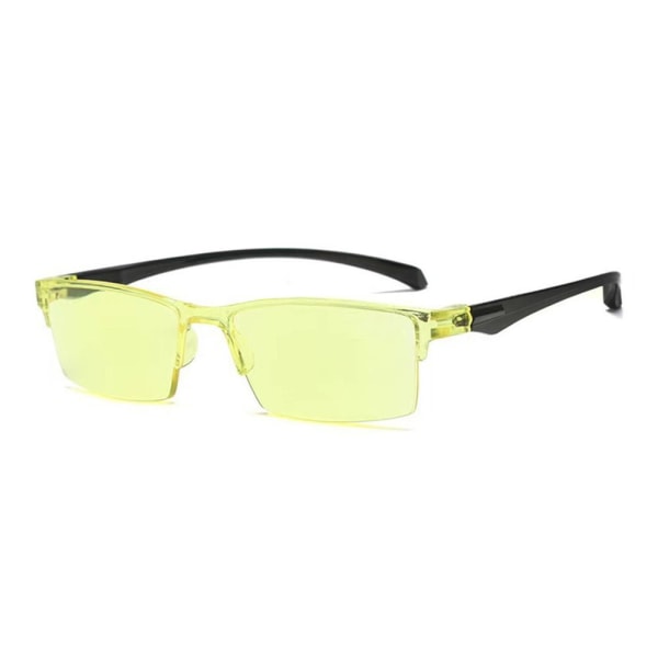Anti-Blå Lys Læsebriller Automatisk Zoom Briller GUL Yellow