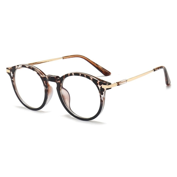Anti-blått lys lesebriller Runde briller LEOPARD PRINT Leopard print Strength 350