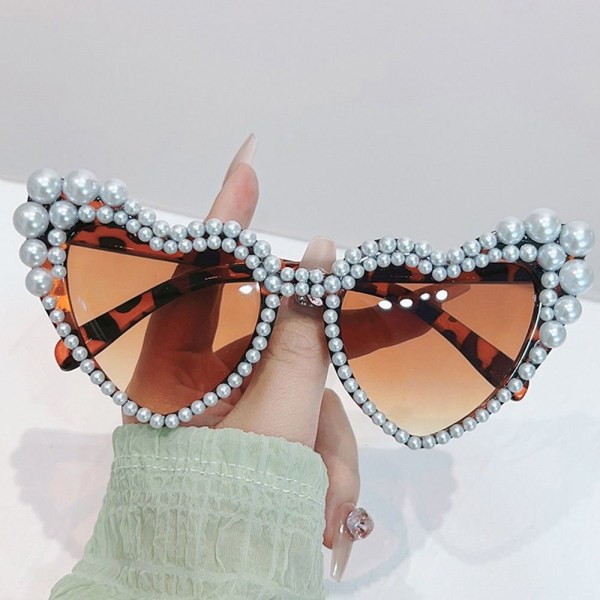 Pearl Frame Aurinkolasit Kissansilmälasit LEOPARD LEOPARD Leopard
