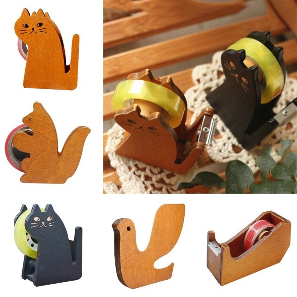 Tape Dispenser Masking Tape Cutter BRUNN KATT BRUNN KATT Brown Cat