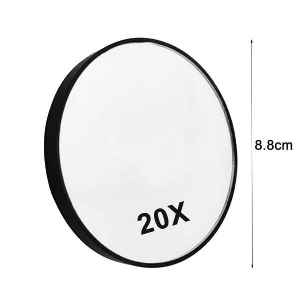 Sminkespeil 10/20/30x forstørrelsesspeil SVART 30X 30X black 30X-30X