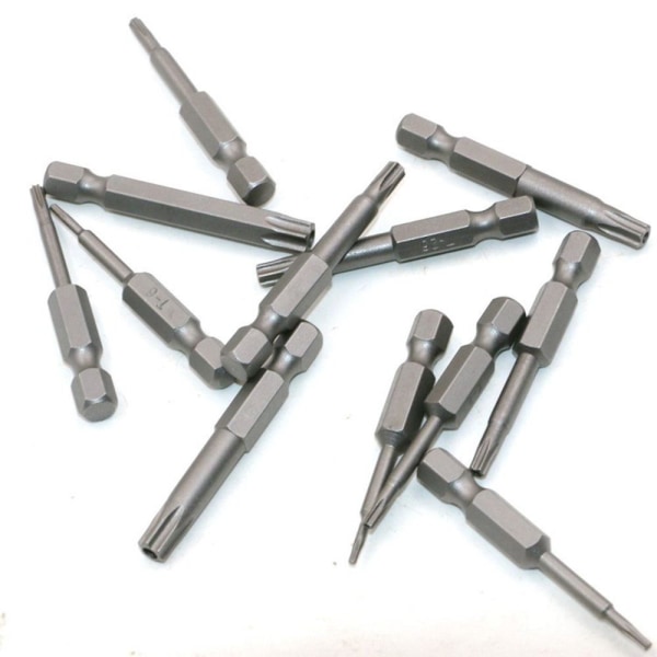 Torx skruvmejsel Bits Plommon blossom Bits ihåligt batchhuvud 11pcs-100mm