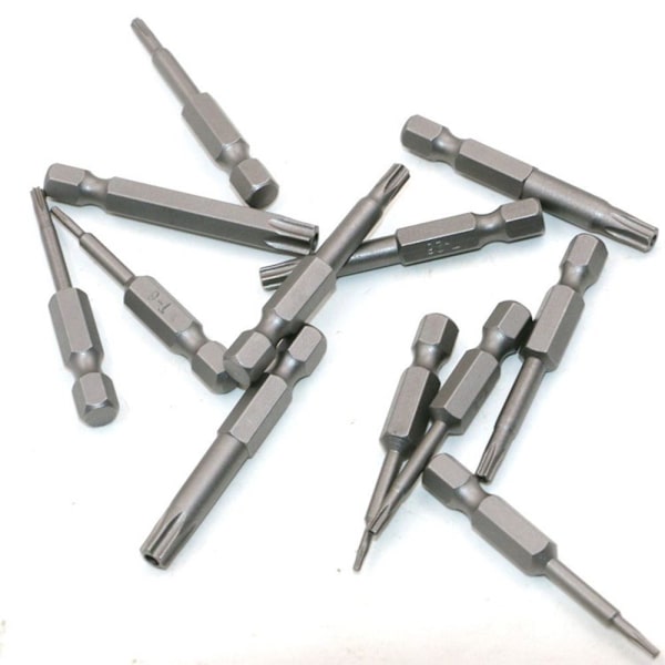 Torx skruvmejsel Bits Plommon blossom Bits ihåligt batchhuvud 11pcs-75mm