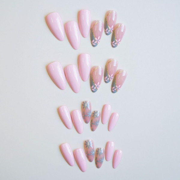 Almond Fake Nails Tekokynnet 6 6 6