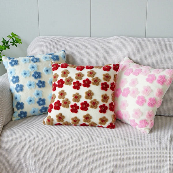 2 kpl kukkaistuttavat tyynynpäälliset Tyynyliina Cover Blue 2pcs-2pcs