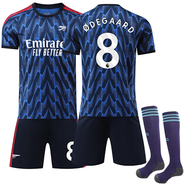 2025-2026 Arsenal Bortaställ Barn Vuxen Fotbollströja Nr 8 Ødegaard 22