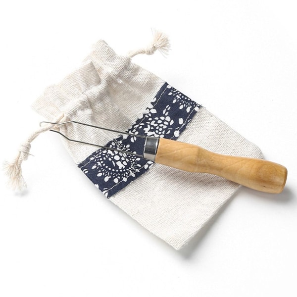 4 kpl Button Hook Aids Helper Button Hook Lisävarusteet PUU PIENI Wood Small Buttons-Small Buttons
