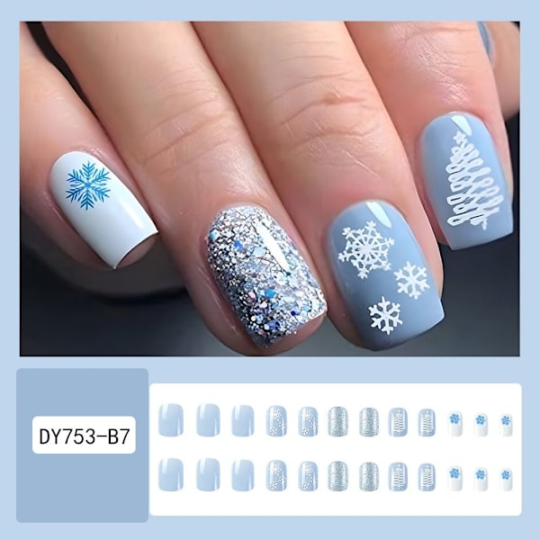 Christmas French Fake Nails False Nail 2 2 2