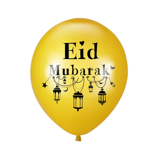12 tuuman EID MUBARAK -lateksipalloja KELTAINEN