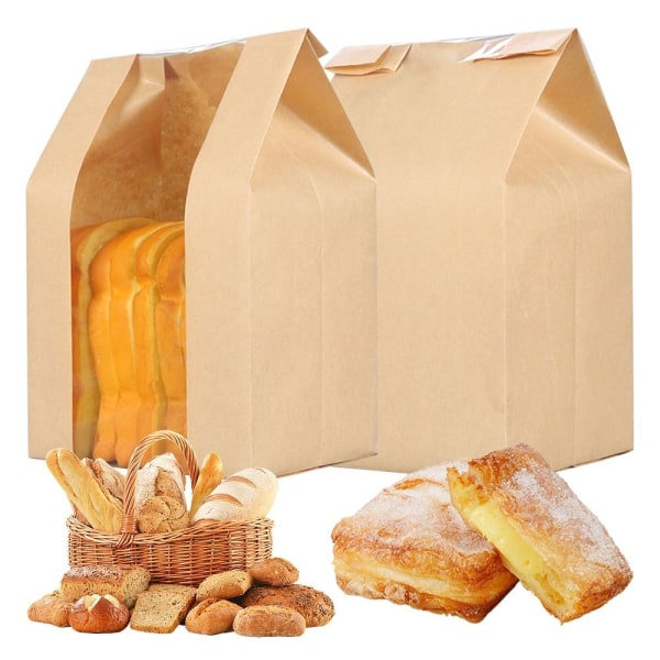 25 Stk Papir Brødposer Brødposer Brødposer til Hjemmelaget