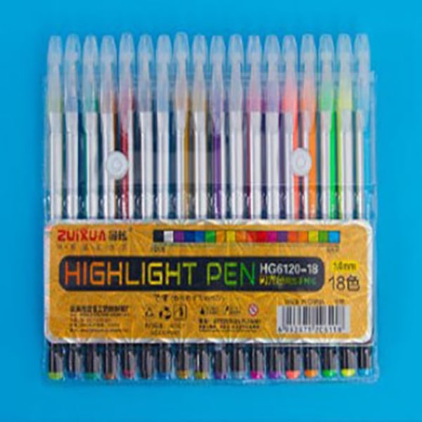 Highlighter Gel Pen Farvet Neutral Pen 24 FARVER 24 FARVER 24 Colors