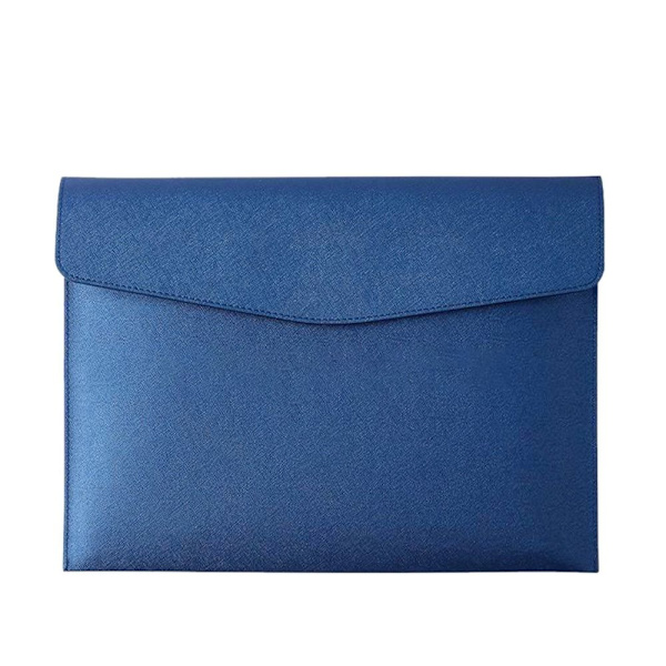 Läder mappportfölj BLÅ A4 blue A4