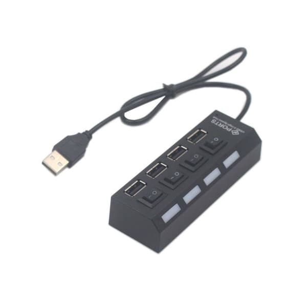 USB HUB-sovitin VALKOINEN white