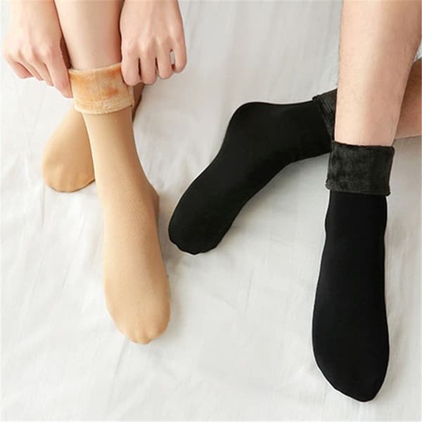 Snow Socks Sammetsgolv Strumpor Sovstrumpor SVART black