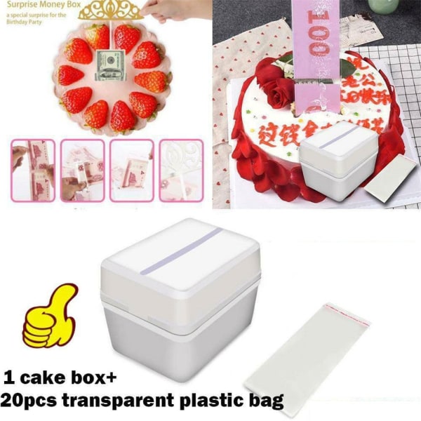 Cake ATM Surprise Money Box Cake Topper Opbevaringsbokse