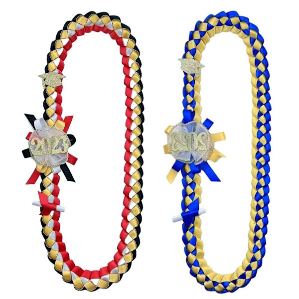 Graduation Leis With Glitter Pins Klasse Graduation Ribbon BLÅ Blue