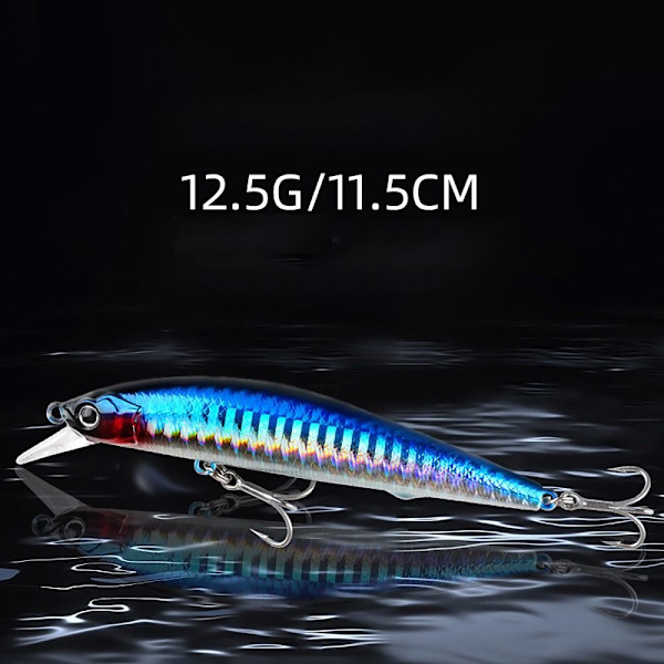 2 stk Naturtro fiskeagn Falsk fiskelokk BLÅ C C BLUE C-C