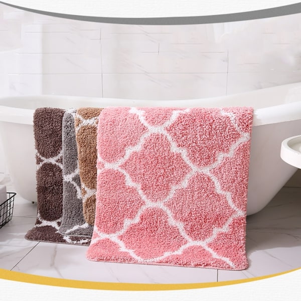 Skridsikker bademåtte Absorberende badeværelsesmåtte PINK C C Pink C-C