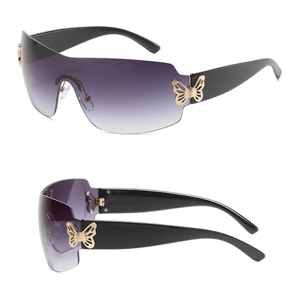 Butterfly Decor Polarized Solglasögon Sport Solglasögon Mirrored Blue