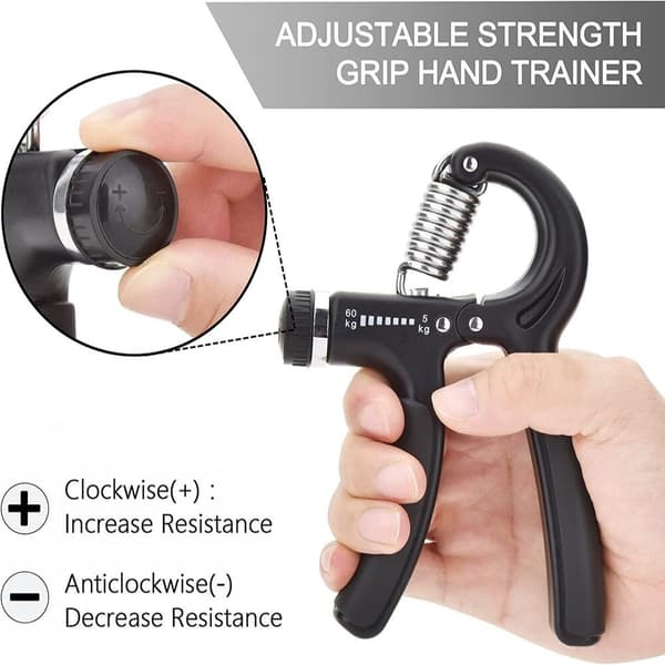 Hand Grip Strengthener Wrist Trainer GRÅ Grey