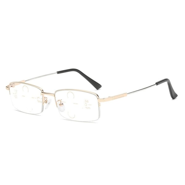 Anti-blått lys lesebriller Firkantede briller GULL STYRKE Gold Strength 400