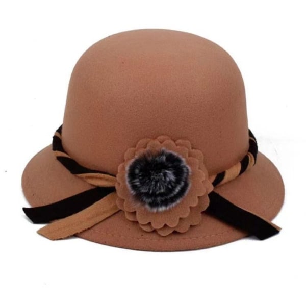 Fedoras Cap Dome Hat MØRK KAFFE dark coffee