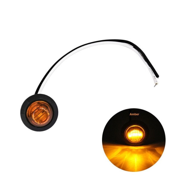 10stk Sidemarkeringslys Indikatorlampe GUL amber