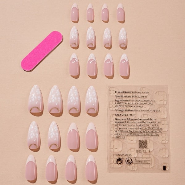 False Nails Long Almond 5 5 5