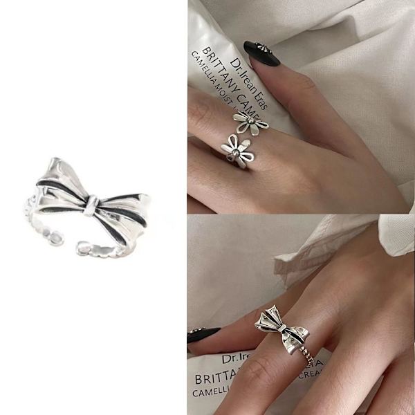 3 Stk Bue Knop Ringe Åbne Ringe BOW-3STK BOW-3STK Bow-3pcs